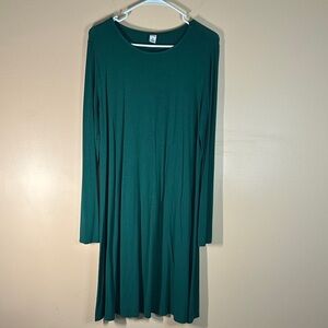 Old Navy Emerald Long Sleeve Dress
